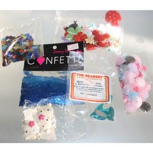 Lot Of Craft Supplies Embellishments Decorations Projects Hello Kitty Art